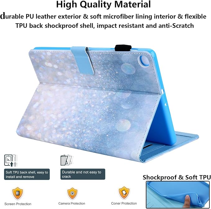 for Galaxy Tab A 8.4 Case 2020 Model (SM-T307/T307U) with Pencil Holder Pockets Multi-Angle Viewing Folio Stand PU Leather Shockproof TPU Cover for Samsung Tab A 8.4 T307 Black Rose Flower