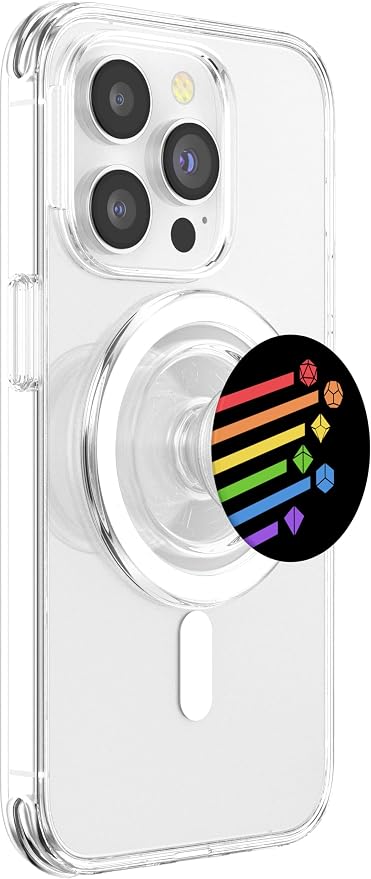 Minimalist Polyhedral Dice Set Colors D20 Collector Nerdy PopSockets Adhesive PopGrip