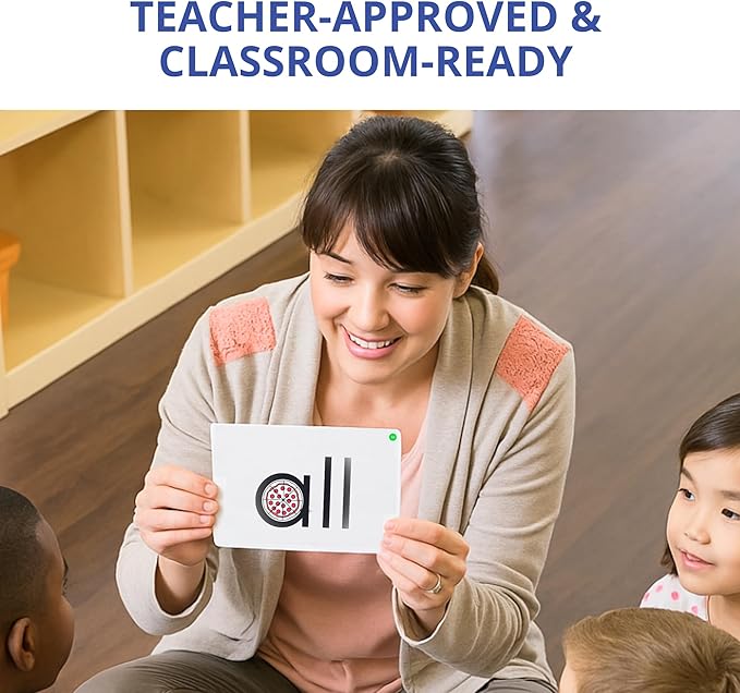Multisensory Sight Word & Phonics Flash Cards, Set 2 (High-Frequency Words 51-100) - Kinesthetic Learning, Picture-Embedded - Pre-K - Grade 3 - Homeschool & Classroom Use - Model EW-23