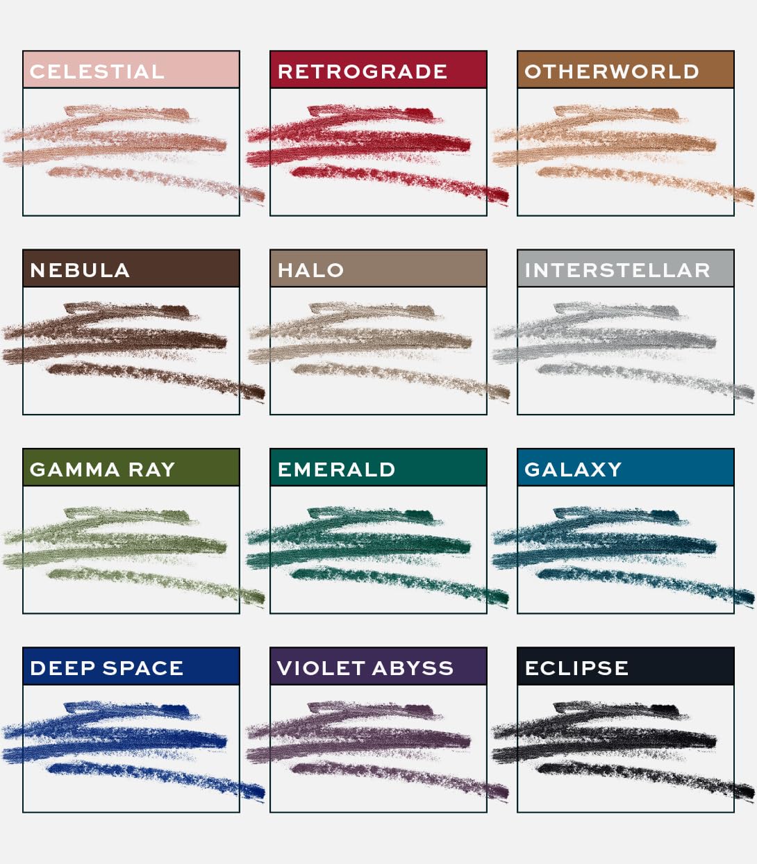 MAKE Beauty Continuum Waterproof Gel Eyeliner Pencil. Creamy, Pigmented Multi-Use, including Waterline with Built-in Sharpener and Blending Brush. Smudge-Proof Makeup. Shade - Gamma Ray, Olive