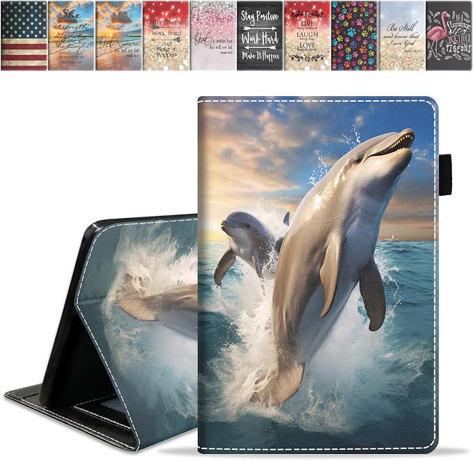 Case for Amazon Fire HD 10 Tablet (9th/7th Generation 2019/2017 Release) Slim PU Leather Cover with Card Slot &amp Auto Wake/Sleep for Fire 10.1 Tablet African American Girl