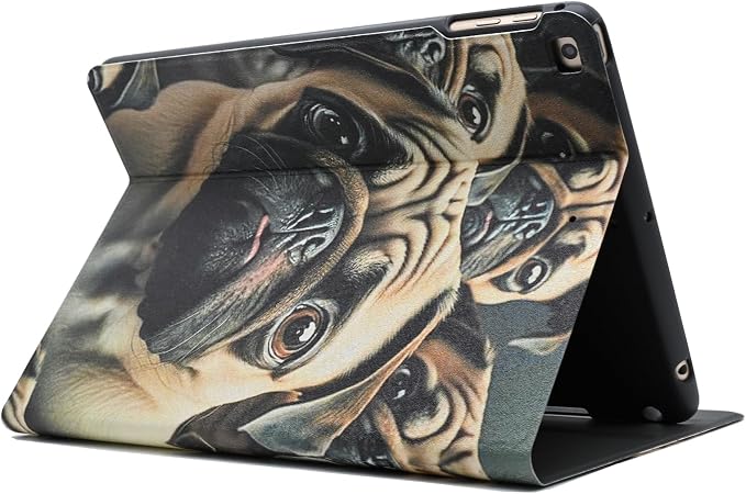 Rotating Case for iPad 6th 5th Generation 9.7 Inch 2018/2017 Model Lightweight PU Leather 360 Degree Rotating Protective Stand Cover Auto Wake/Sleep Black Cat on Moon