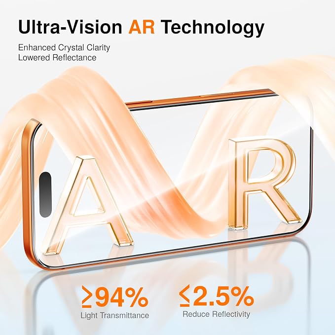SMARTDEVIL 2 Pack for iPhone 16 Pro Screen Protector Anti-Blue Light | Eye Protection &amp Reduce Eye Strain 9H Tempered Glass with Auto Dust-Elimination Bubble Free Easy Installation