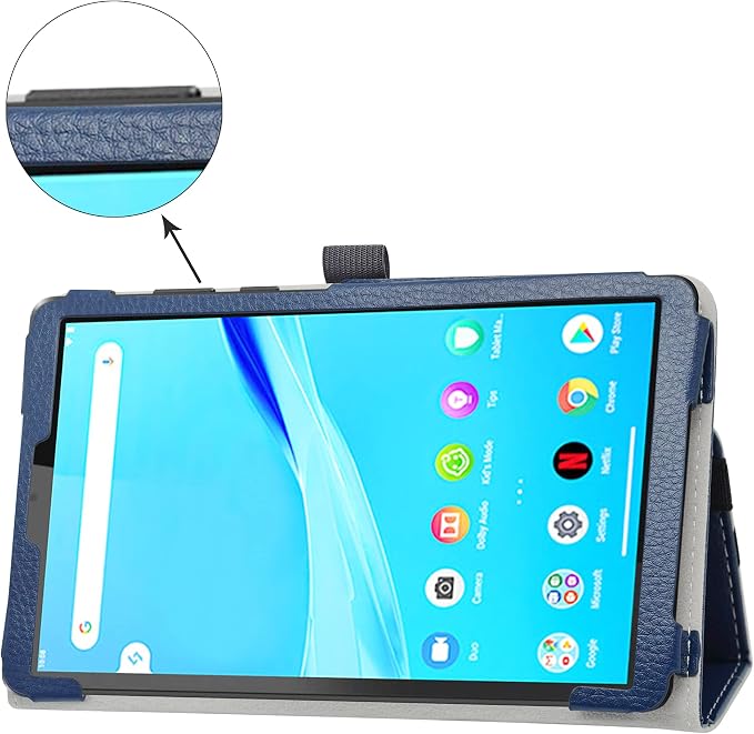 Bige for Lenovo Tab M8 FHD (2nd Gen) CasePU Leather Folio 2-Folding Stand Cover for Lenovo Tab M8 FHD (2nd Gen) TB-8705F 8 Tablet(Only fit Lenovo TB-8705F)Black