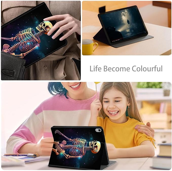 Case for iPad Air 11-inch (M4 2026 / M3 2025 / M2 2024) iPad Air 5th/4th Gen (2022/2020) 10.9 Slim PU Leather Folio Stand &amp Auto Sleep/Wake Protective Smart Cover Tree Fluorescent