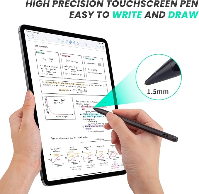 Electronic Stylus Pen for Amazon HD Fire 10/8 Tablet Pencil Active Digital Capacitive Pen for Amazon Fire HD 10 Tablet High Precision with Ultra Fine TipGood at Drawing and WritingBlack
