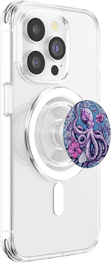 Purple Octopus PopSockets PopGrip for MagSafe