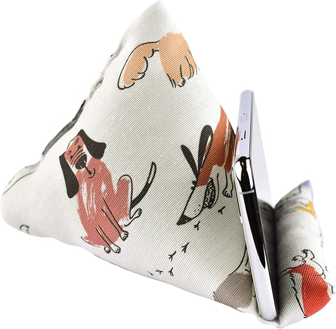 Handmade Phone Pillow Holder - The Wedge Mobile Device Stand - Fabric Phone Stand for All iPhones All Smartphones! 7 x 6.1 x 5.5 Inches (ABC)