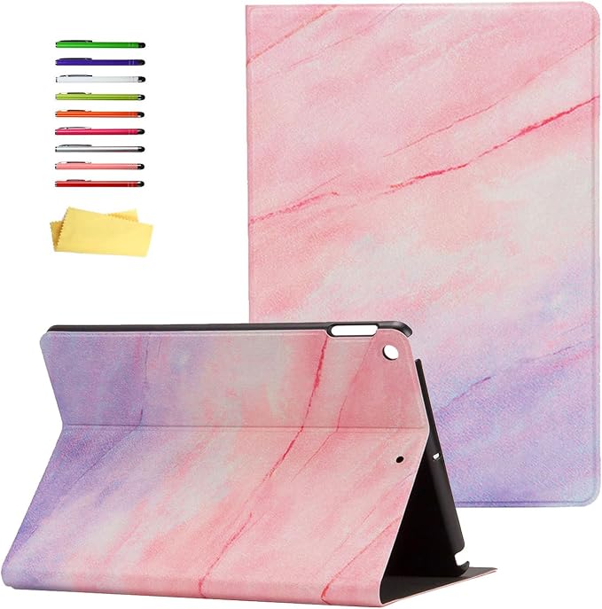for iPad Air 3 10.5 inch Case 2019 (3rd Generation) &amp iPad Pro 10.5 2017 Cover with Stand/Pencil Holder/Pockets [Auto Sleep/Wake] Magnetic Smart PU Leather Cover Pink Mermaid Tail Scale
