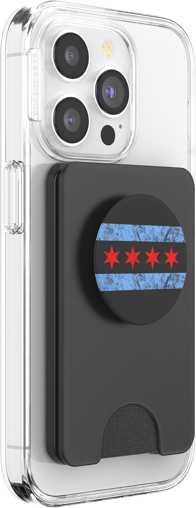 USA Illinois Weathered City Of Chicago Flag PopSockets Adhesive PopGrip