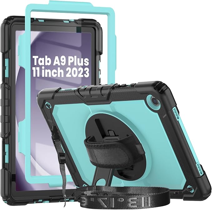 Case Compatible with Galaxy Tab A11 Plus 2026/ A9 Plus 2023 11-Inch Model SM-X230/SM-X236/SM-X238/SM-X210/SM-X216/SM-X218 with Screen Protector Pen Holder Stand Shoulder Strap Handle Grip