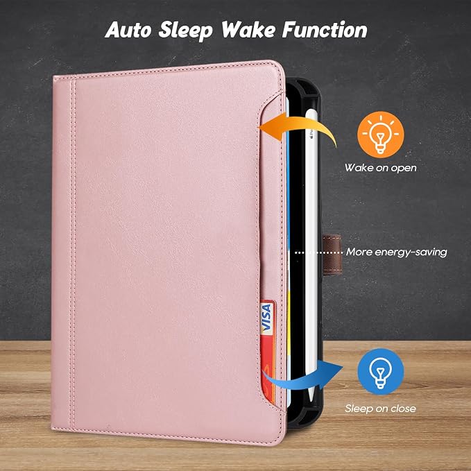 Flip Case for Apple iPad 10.2 9th 8th 7th Generation 2021/2020/2019 Pencil Holder Smart Cover Auto Sleep Wake Protective Documents Pocket Stand Snap Closure Case for iPad 10.2 Inch Black