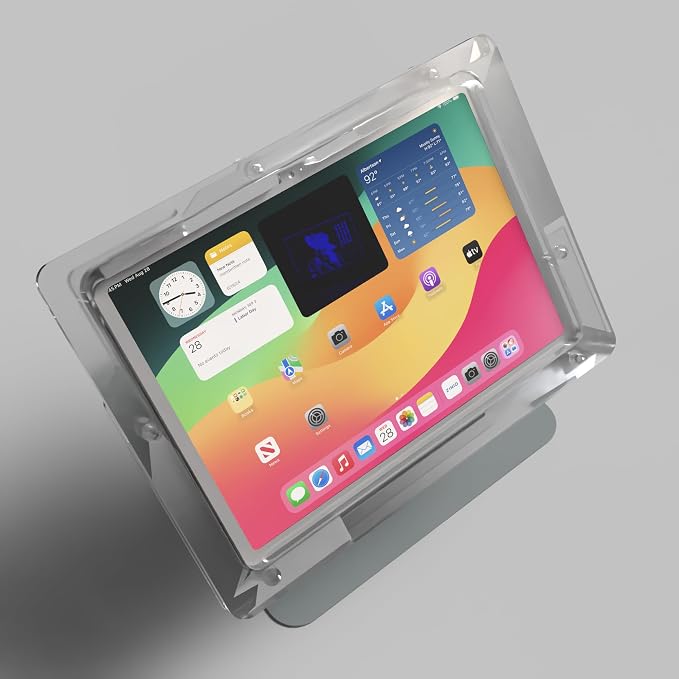 Anti-Theft Acrylic Case with EZ Foldable Aluminum Desktop Stand for Samsung Galaxy TAB Tablets (Black TAB A8 10.5)