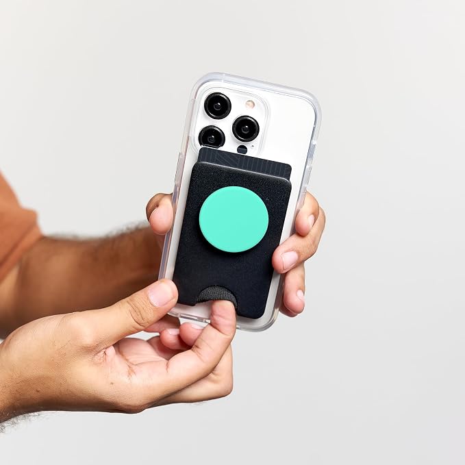 Aqua Teal Blue Solid Color Phone Grip PopSockets Adhesive PopGrip