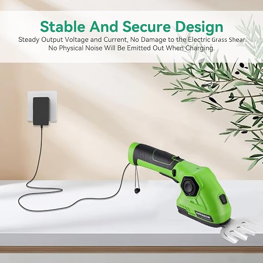 USB Charger Compatible with WORKPRO Cordless Grass Shear &amp Shrubbery Trimmer - 2 in 1 Handheld Hedge Trimmer 7.2V Electric Grass Cutter Power Supply Adapter Cord