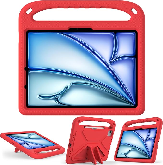 Dteck Kids Case for iPad 10.2 - Shockproof Rugged EVA Handle Stand Child Proof Case for iPad 9/8/7 Generation Black