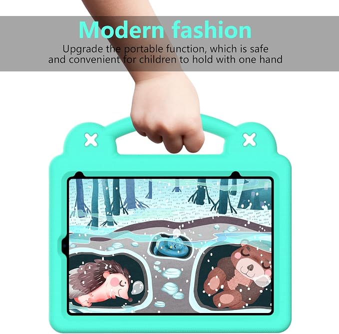 YRH for iPad mini A17 Pro Case 2024/iPad Mini 6 Kids Case 2021EVA Shockproof Cover for iPad mini 7th/6th Generation 8.3-inch with Stand Handle Strap Green