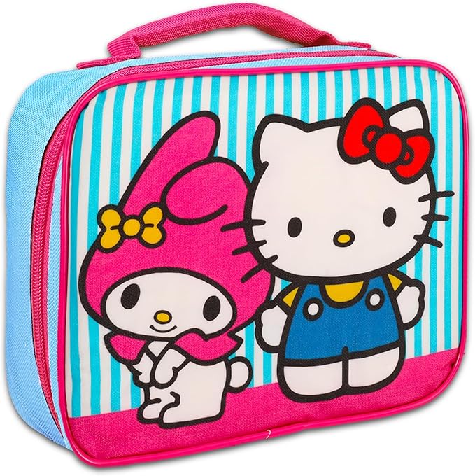Hello Kitty Lunch Box Set - Bundle with Lunch Bag Plus Stickers, Water Bottle, More | Hello Kitty Food Container School Supplies for Kids, Girls
