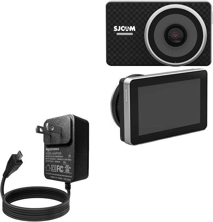 BoxWave Charger Compatible with SJCam SJDash+ - Wall Charger Direct (15W) Rapid Charge Your Device with Built-in 3ft Cable