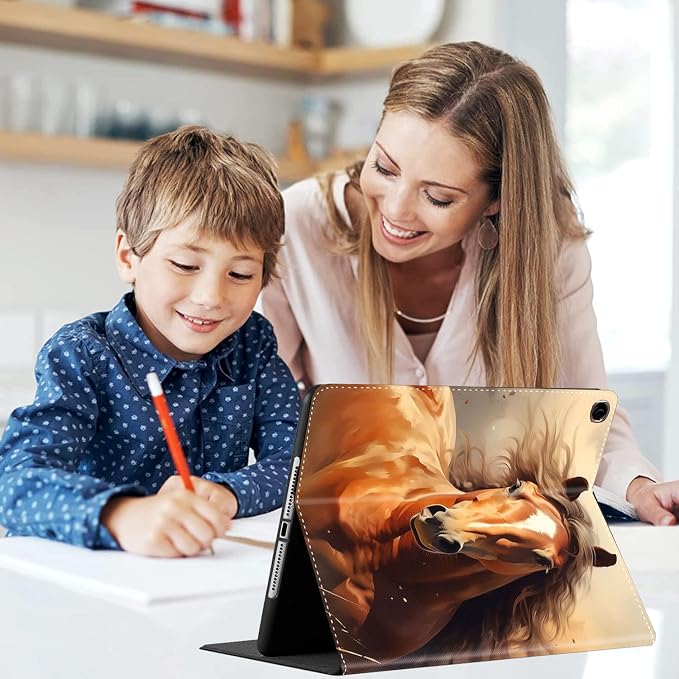 Case for iPad (A16) 11th Generation 11 Inch (2025) for iPad 10th Generation 10.9 Inch (2022) Slim Folding Stand Cover with Auto Wake/Sleep Watercolor Sea Turtle