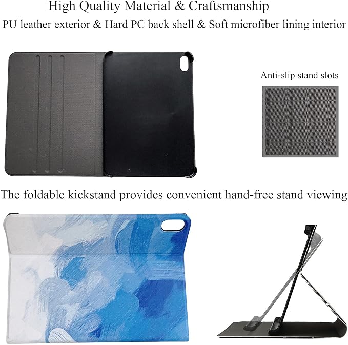 Case for iPad (A16) 11th Generation 11 2025 &amp iPad 10th Generation 10.9 inch 2022 Case with Pencil Holder [Auto Wake/Sleep] PU Leather Tri-fold Stand Clear Soft TPU Back Cover Matchagreen