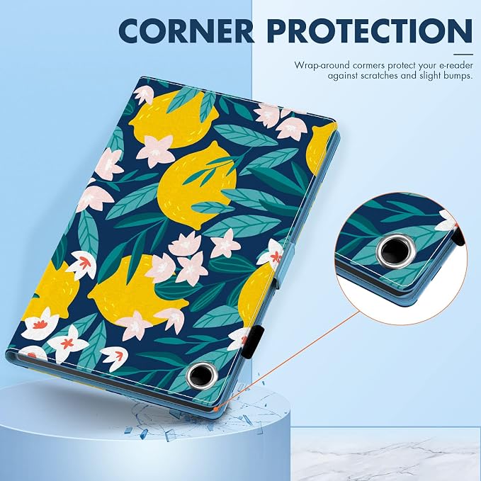Dteck for Fire HD 8 Tablet Case (8th/7th/6th Generation-2018/2017/2016 Release) 8 Slim Folio Case with Auto Sleep Wake &amp Stand Function with Hand Strap Protective PU Leather Cute Cover Colorf