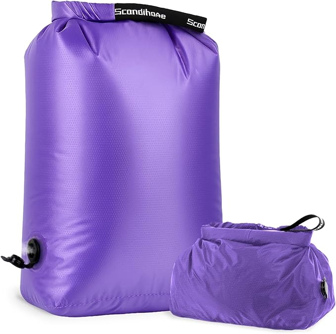 Compression Travel Laundry Bag for Dirty Clothes, Pump-Free Laundry Bag for Suitcase & Dorm, Waterproof Wet Dry Clothes Organizer, Large Capacity Space Saving Travel Bag (1 Pcs)(White, M)