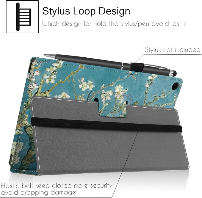 Folio Case for 10.1 Inch Previous Fire HD 10 Tablet | Famavala Stand Cover for [7th/9th Generation 2017/2019 Released] (BlueSky)