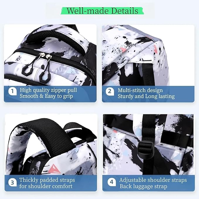 MITOWERMI Kids Backpack Bookbag for Boys School Bags Multi-pocket Teen Girls Backpack for School Elementary Students Schoolbags Casual Knapsack (Black)