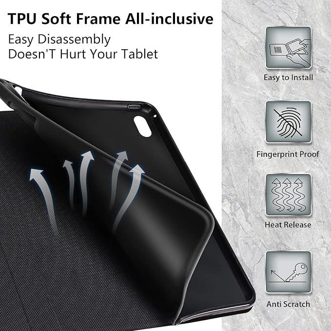 Case for iPad Air 11-inch (M4 2026 / M3 2025 / M2 2024) iPad Air 5th/4th Gen (2022/2020) 10.9 Slim PU Leather Folio Stand &amp Auto Sleep/Wake Protective Smart Cover Tree Fluorescent