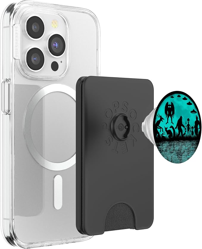 Bigfoot Loch Ness Monster Mothman and Alien Funny Cryptid PopSockets PopGrip for MagSafe