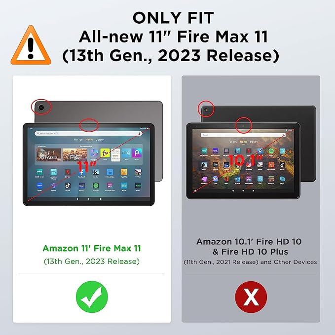 Case for Amazon Kindle Fire Max 11 Case (13th Gen 2023 Release) 11，Slim Fit Foldable Standing Cover Case with Auto Sleep/Wake for Fire 11 Max Tablet，Skull and Fire