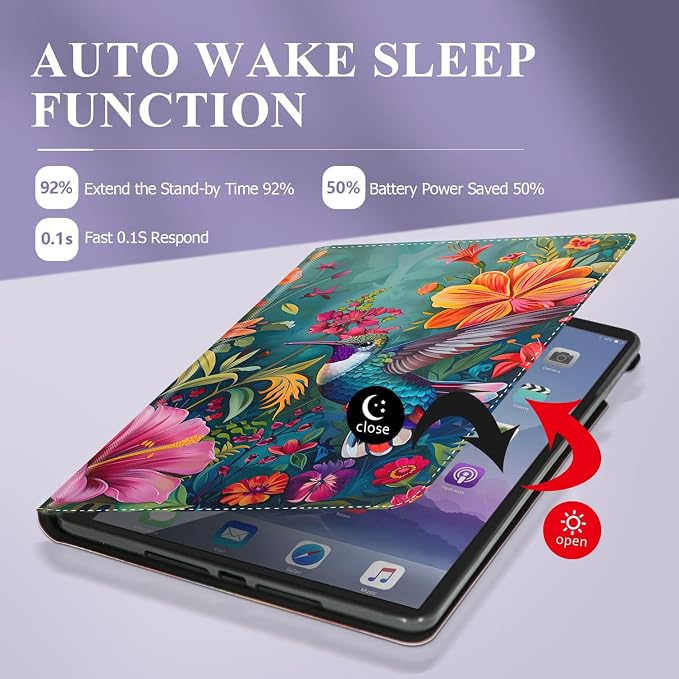 Case for iPad (A16) 11th Generation 11 Inch 2025 / iPad 10th Generation 10.9 Inch 2022 Ultra-Thin Multi-Angle Protective Cover with Auto Sleep/Wake A Dark Horse