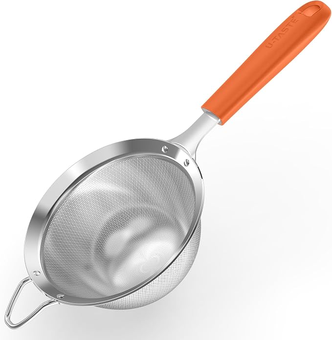 U-Taste Medium Fine Mesh Strainer: 18/8 Stainless Steel 4.73in 30 Mesh Kitchen