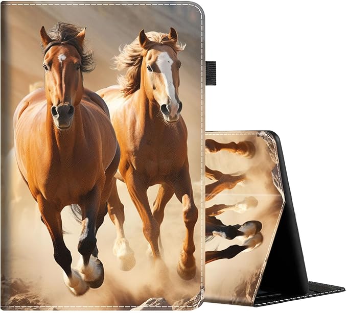 Case for All-New Amazon Fire HD 10 and 10 Plus Tablet (13th/11th Generation 2023/2021 Release) 10.1 Multi-Angle Smart Stand Cover Auto Sleep/Wake Skull and Fire