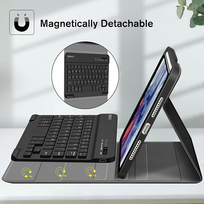 FINTIE Keyboard Case for iPad mini 7th Generation (A17 Pro) / mini 6 8.3 | Detachable Magnetic Bluetooth Keyboard Soft TPU Cover Multi-Angle Viewing Pencil Holder Backlight/Fantasy Ombre