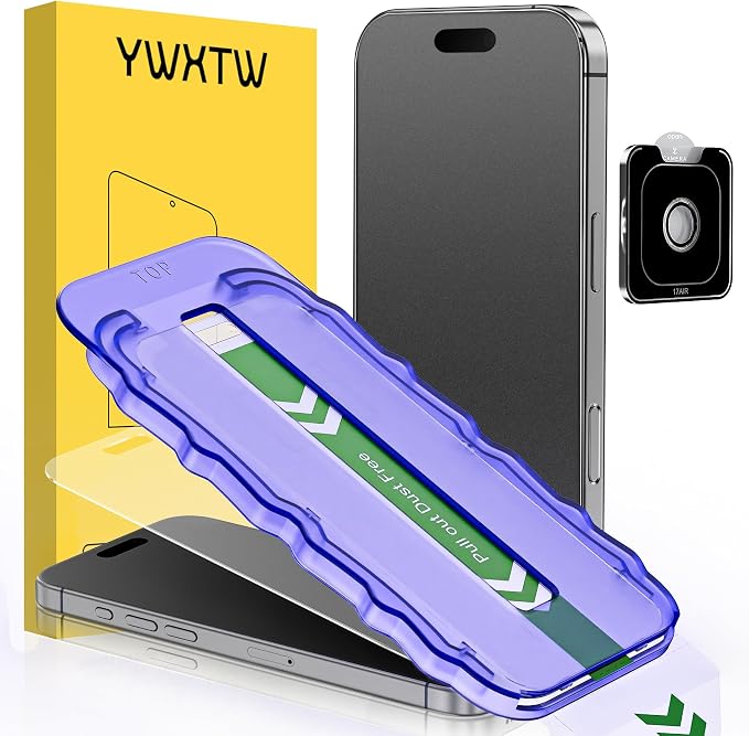 YWXTW 2 Pack Matte Screen Protector for iPhone 14 Pro Max 6.9 Inch + 1 Set Camera Lens Protector Anti Glare Anti Fingerprint 14 Pro Max Glass Screen Protector Bubble Free Smooth as Silk