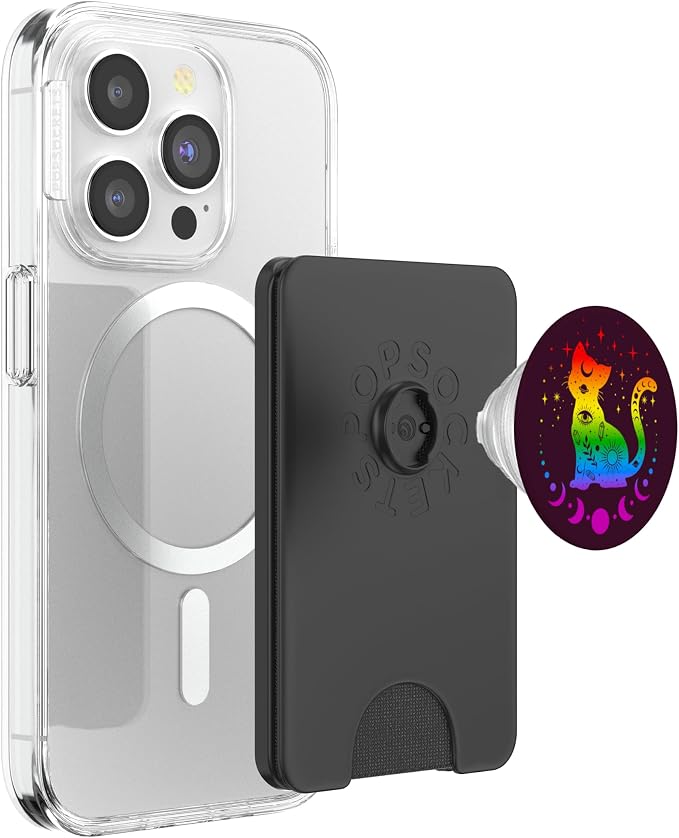 Rainbow Astrology Cat LGBT Gay Pride Flag PopSockets Adhesive PopGrip