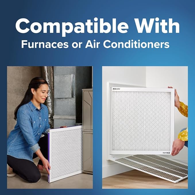 Filtrete 20x24x1 AC Furnace Air Filter, MERV 12, MPR 1500, CERTIFIED asthma &