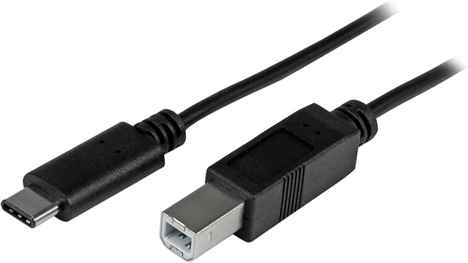StarTech 3.3ft/1m USB-B to USB-C Cable USB 2.0 Data Cord (USB2CB1M)