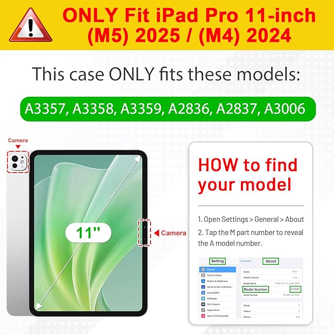 Fintie Rotating Case for iPad Pro 11-inch (M5) 2025 / (M4) 2024 - [Built-in Pencil Holder] 360 Degree Swiveling Smart Stand Protective Cover, Auto Sleep/Wake, Galaxy