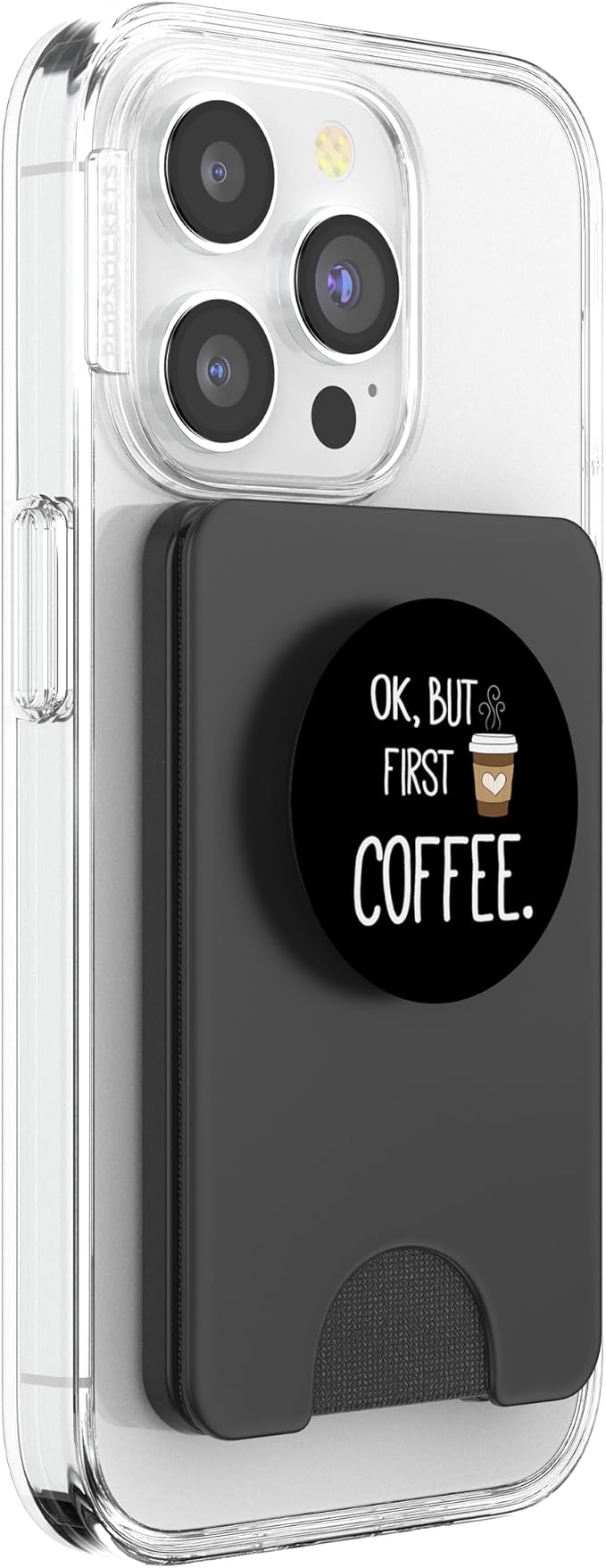 Ok But First Coffee - Funny Coffee Quotes Gifts PopSockets Adhesive PopGrip