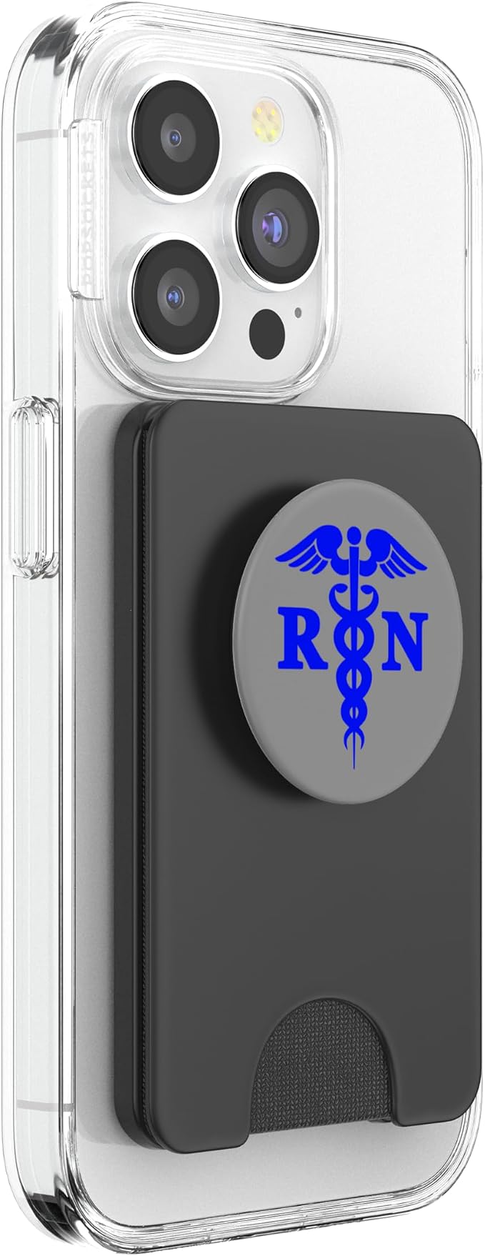 Blue RN Caduceus Registered Nurse Medical Symbol Logo Print PopSockets PopWallet for MagSafe