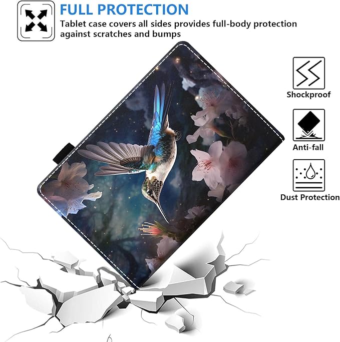 Case for Amazon Kindle Fire 7 Tablet (7 Display 12th Generation 2022 Release) Slim PU Leather Stand Folio Cover with Card Slot &amp Auto Wake Sleep Abstract Paint Butterfly