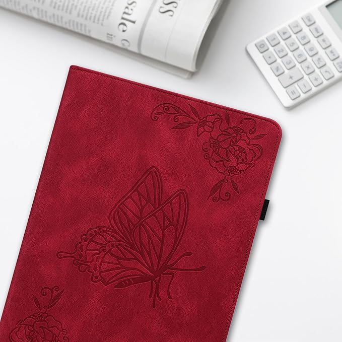 Dteck Wallet Case for Galaxy Tab S10+/S9+/S7 FE/S8+/S7 Plus 12.4 Tablet Premium PU Leather Folding Stand Auto Wake/Sleep Pen Holder Case with Hummingbirds