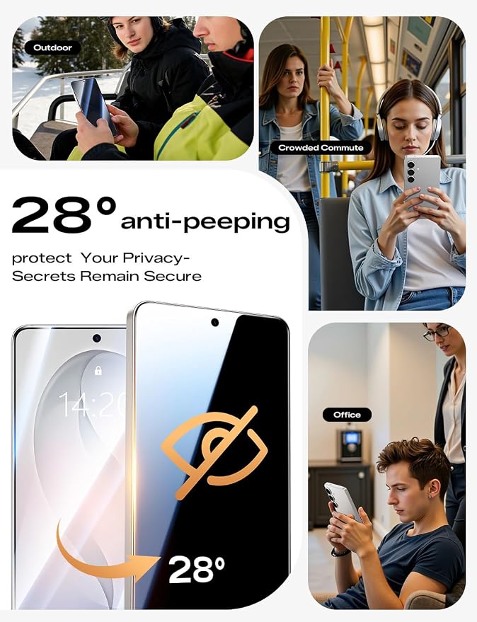 MAGIC JOHN Privacy 3rd Gen for Galaxy S26 Plus Screen Protector Anti Spy | 2Pack 6.7 Inch 25°Anti-Spy 1S Easy Install Auto-Align Screen Bubble Free Support Fingerprint Unlock 9H Tempered Glass