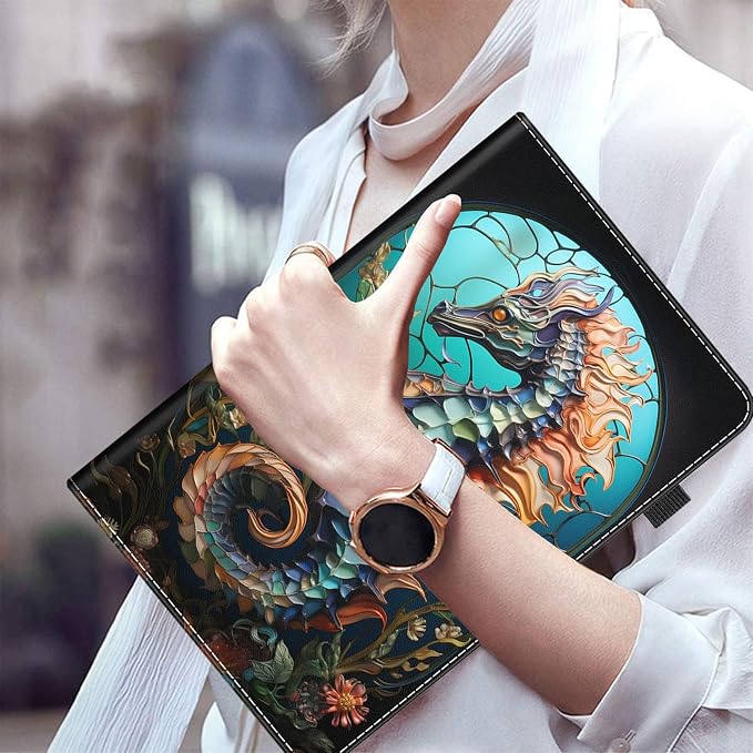 Case for All-New Amazon Fire HD 10 and 10 Plus Tablet (13th/11th Generation 2023/2021 Release) 10.1 Multi-Angle Smart Stand Cover Auto Sleep/Wake Skull and Fire
