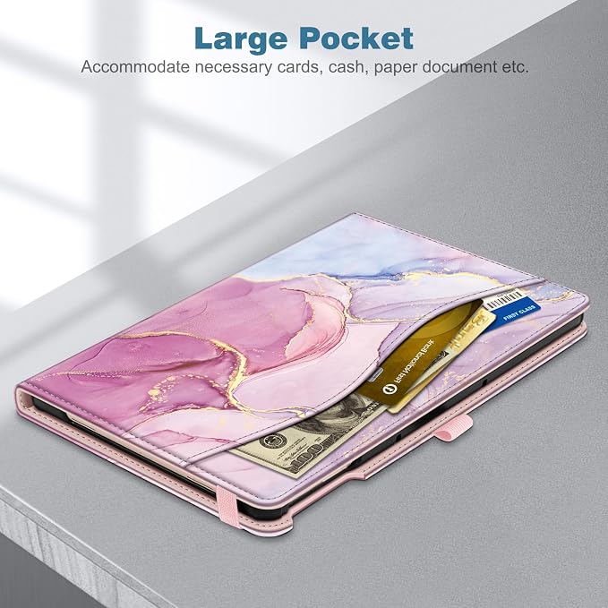 Fintie Case for Google Pixel Tablet 11 inch 2023 Multi-Angle Viewing | Protective Stand Cover with Pocket &amp Pencil Holder Compatible with Charging Speaker Dock Blossom