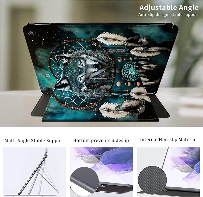 Case for Samsung Galaxy Tab A9 8.7-Inch 2023360 Degree Rotating Multi-Angle Viewing Protective Cover with Auto Sleep/Wake-Blue Butterfly
