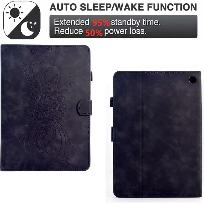 Case for Kindle Fire HD 10 &amp Fire HD 10 Plus 13th/11th Generation 2023 2021 | Synthetic Leather Flip Folio Stand Cover with Auto Wake/Sleep for Kindle Fire HD 10 &amp Fire HD 10 Plus Beach